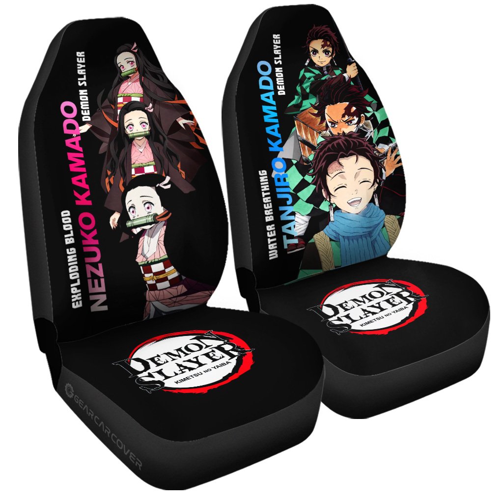 Tanjiro And Nezuko Car Seat Covers Custom Demon Slayer Anime - Gearcarcover - 3