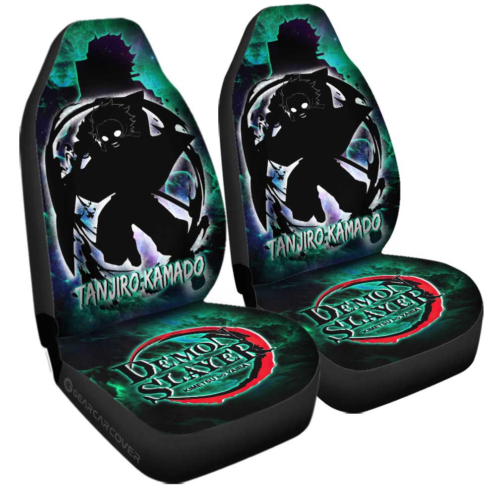 Tanjiro Kamado Car Seat Covers Custom Demon Slayer Anime Silhouette Style - Gearcarcover - 3