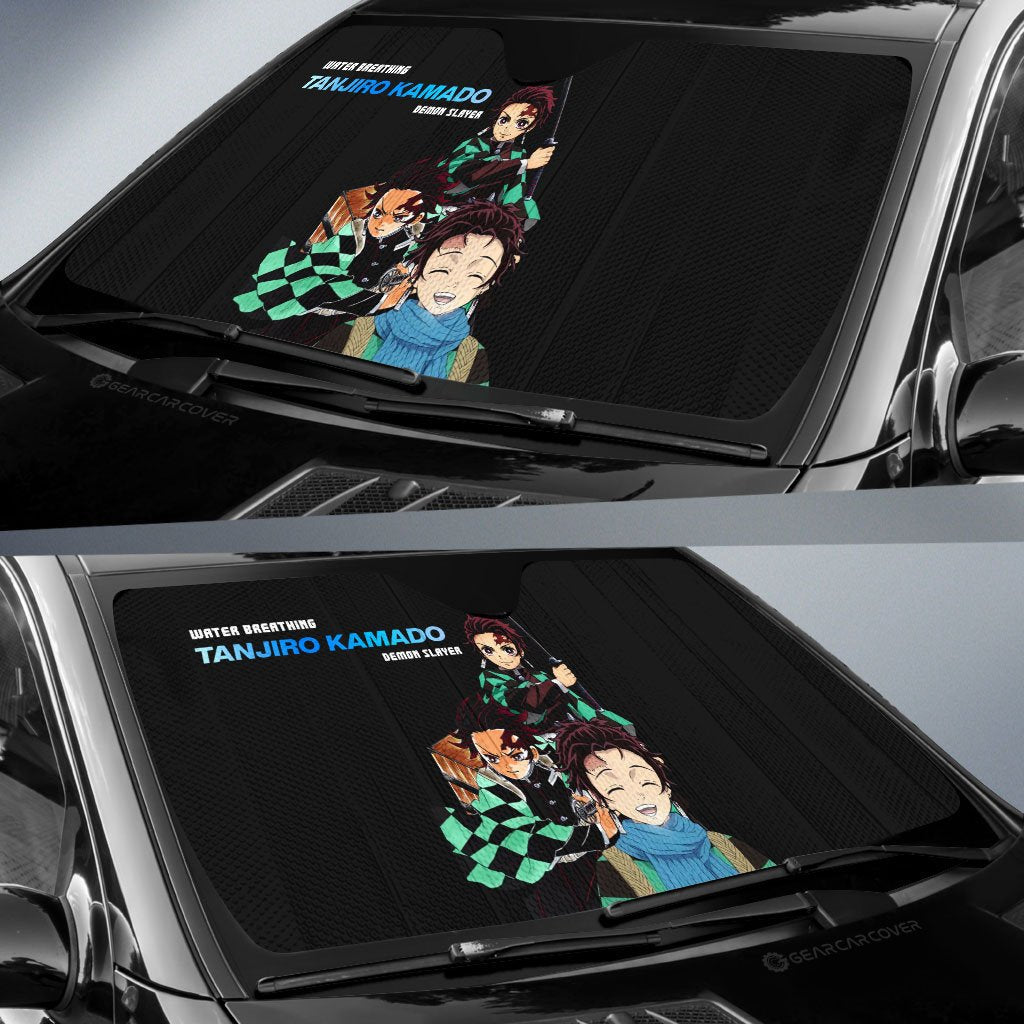 Tanjiro Kamado Car Sunshade Custom Demon Slayer Anime - Gearcarcover - 2