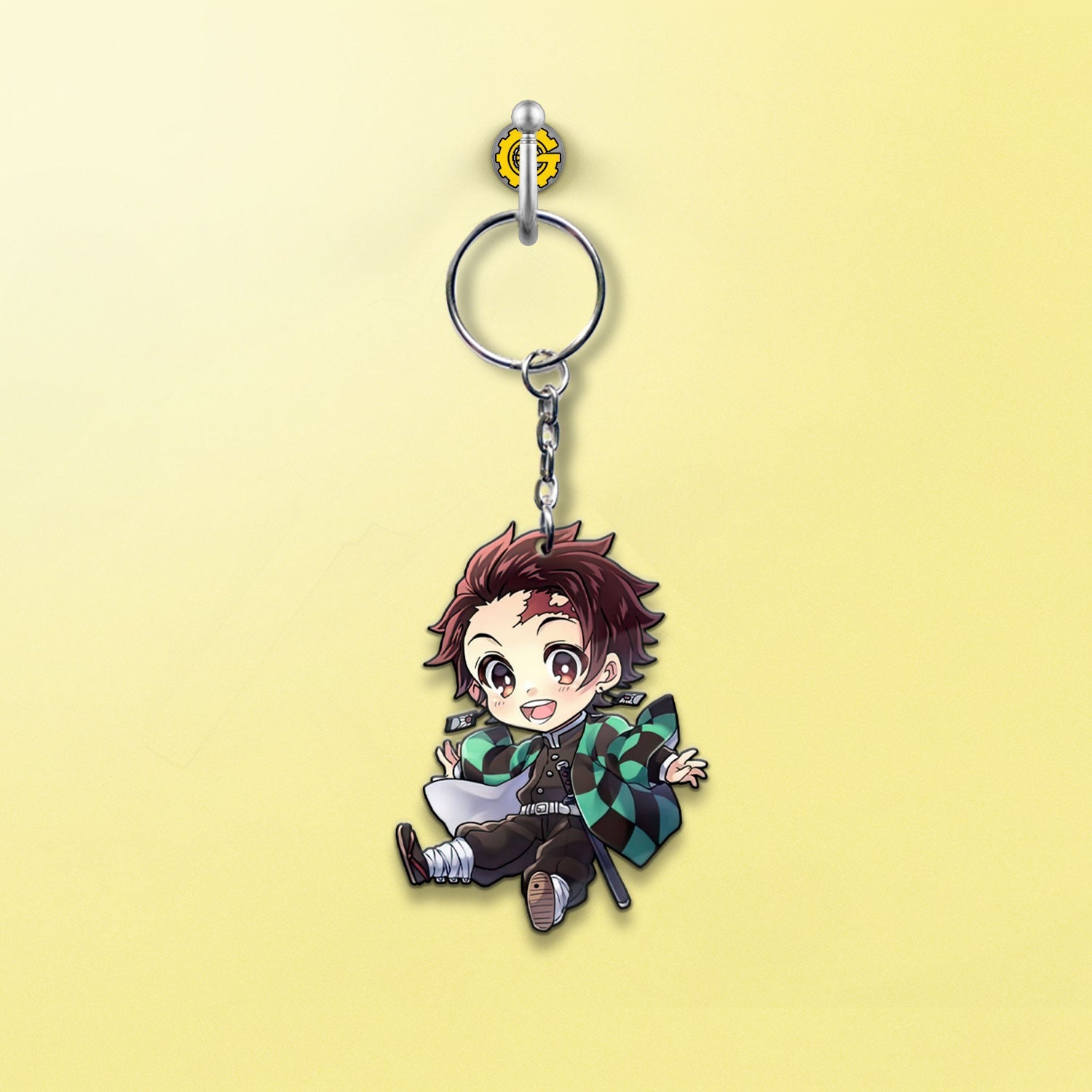 Tanjiro Kamado Keychain Custom Demon Slayer Anime Car Accessories - Gearcarcover - 2