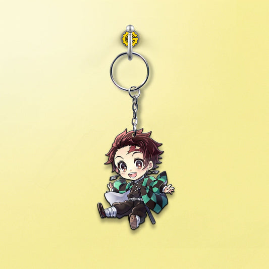 Tanjiro Kamado Keychain Custom Demon Slayer Anime Car Accessories - Gearcarcover - 2