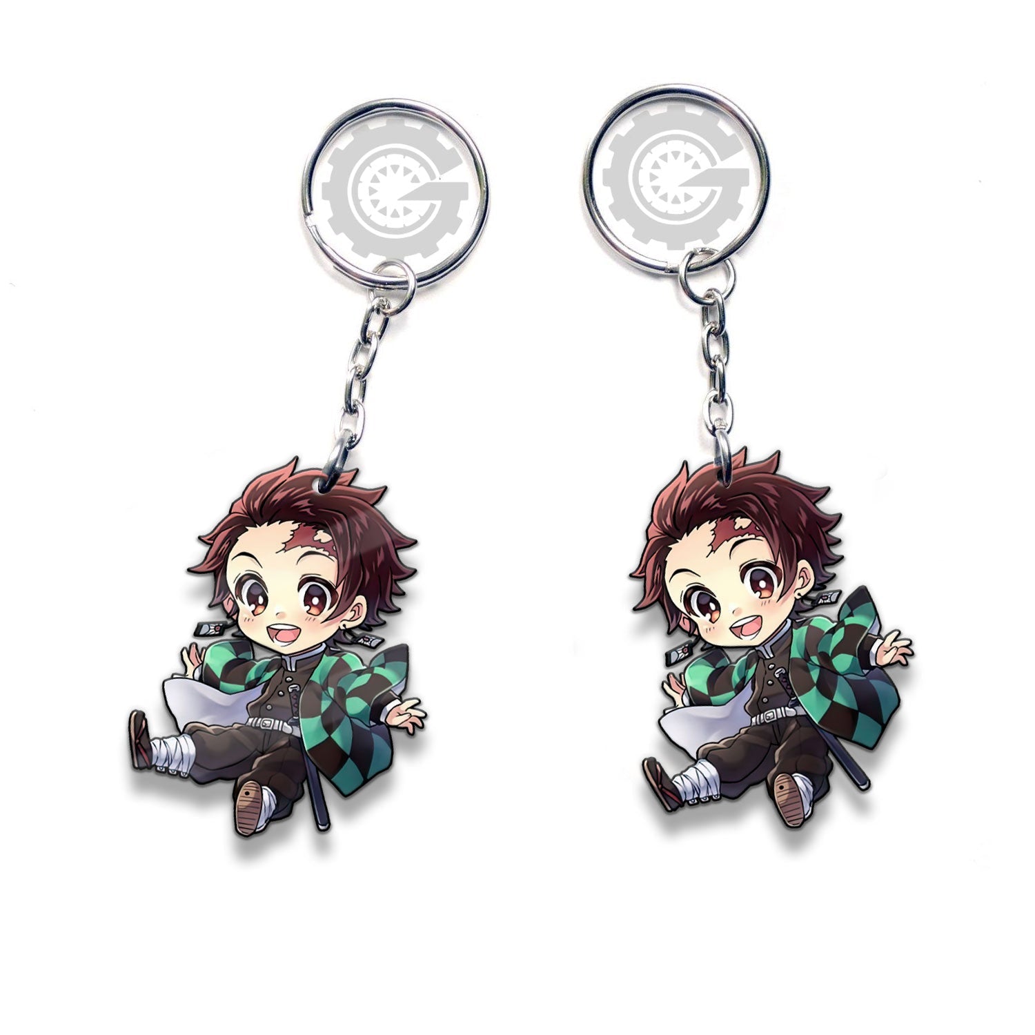 Tanjiro Kamado Keychain Custom Demon Slayer Anime Car Accessories - Gearcarcover - 3