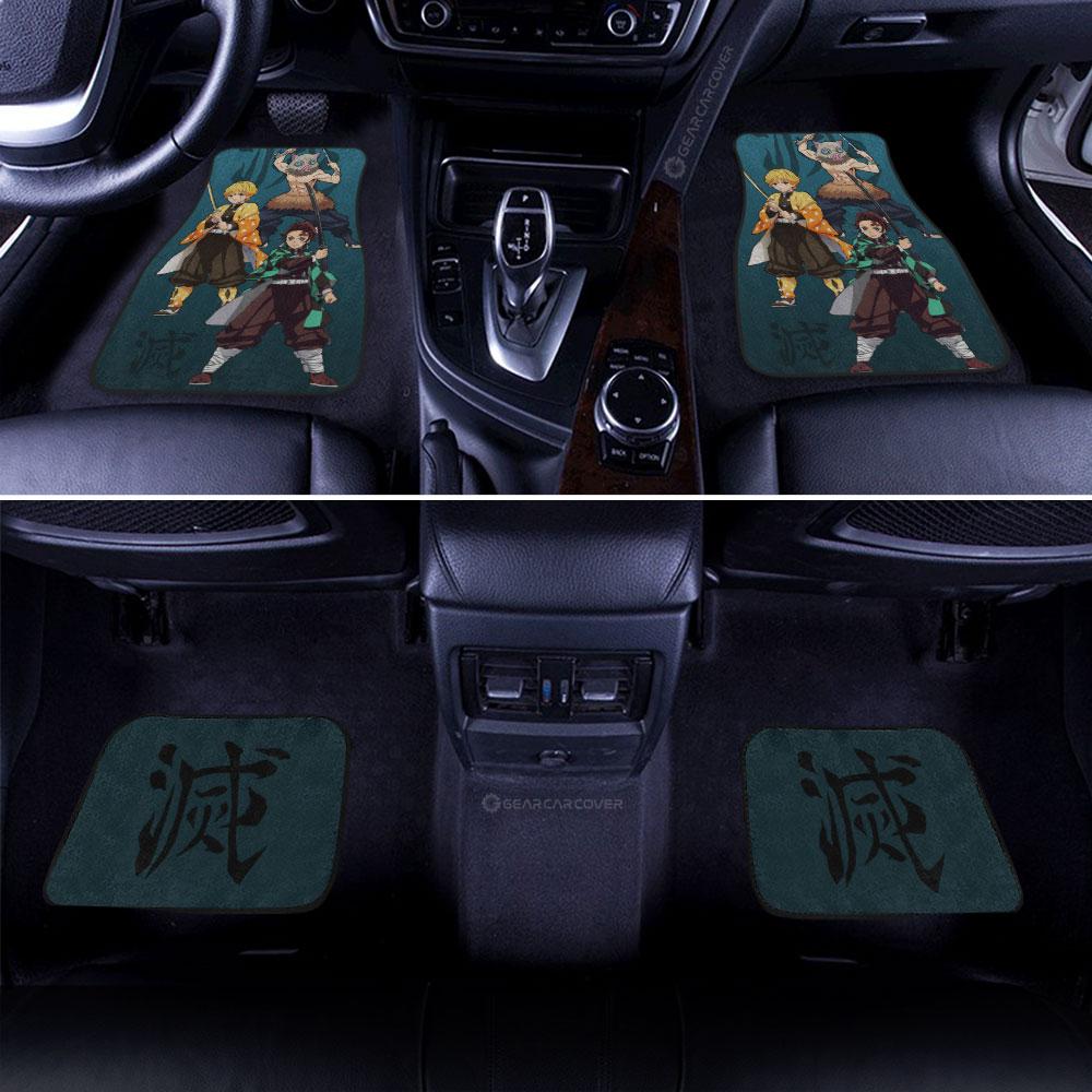 Tanjiro Zenitsu Inosuke Car Floor Mats Custom Demon Slayer Anime Car Accessories - Gearcarcover - 3