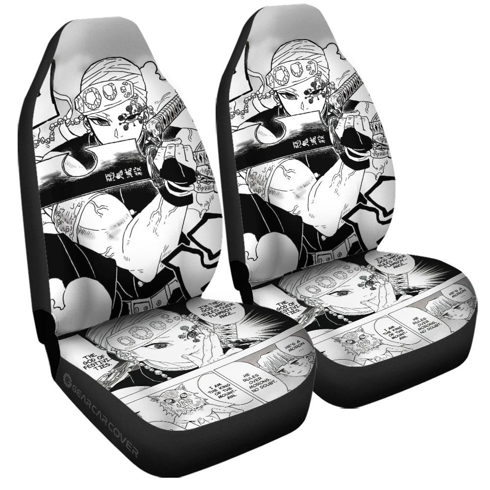 Tengen Uzui Car Seat Covers Custom Kimetsu No Yaiba Manga Car Accessories - Gearcarcover - 3
