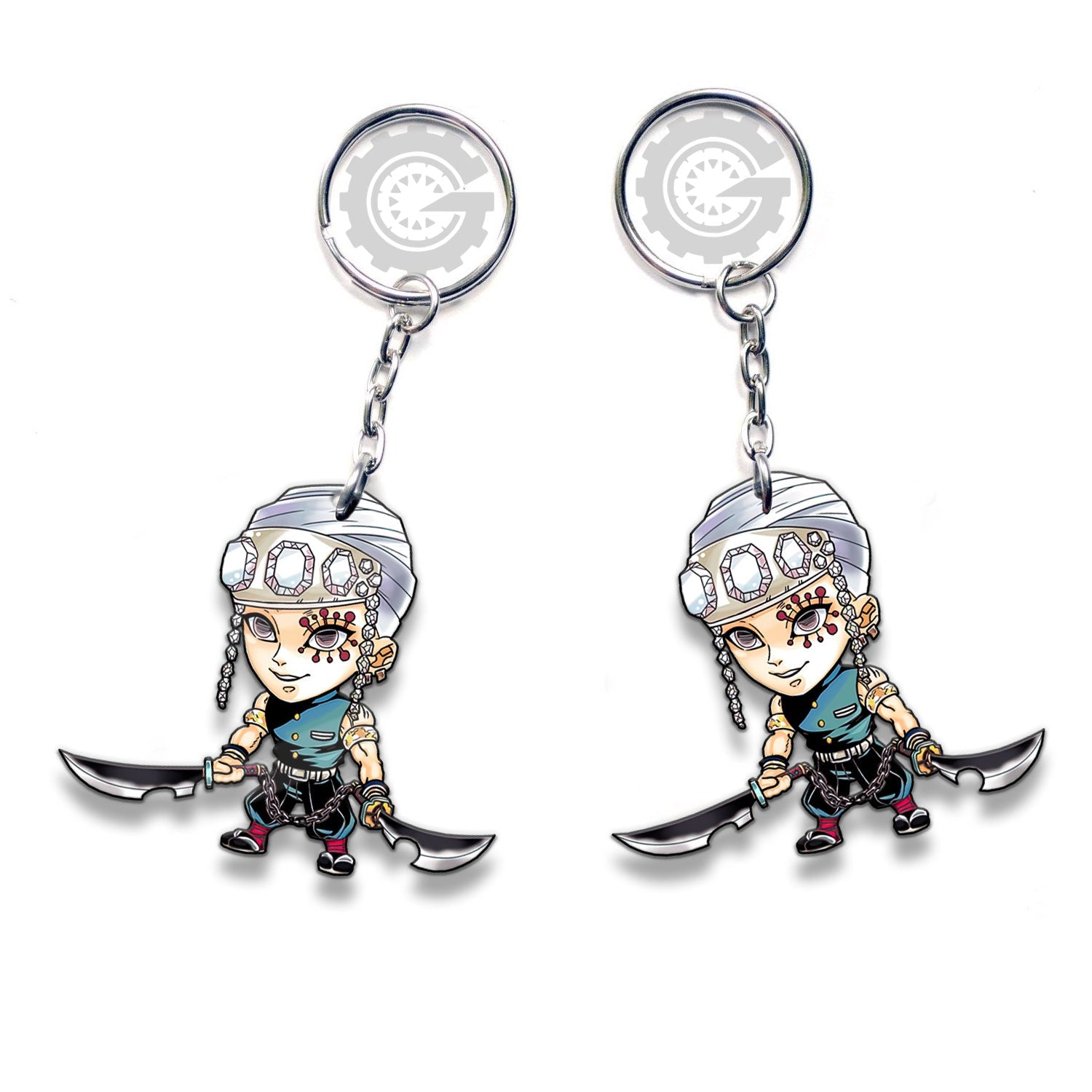 Tengen Uzui Keychain Custom Demon Slayer Anime Car Accessories - Gearcarcover - 3