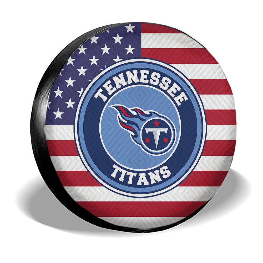 Tennessee Titans Spare Tire Covers Custom US Flag Style - Gearcarcover - 3