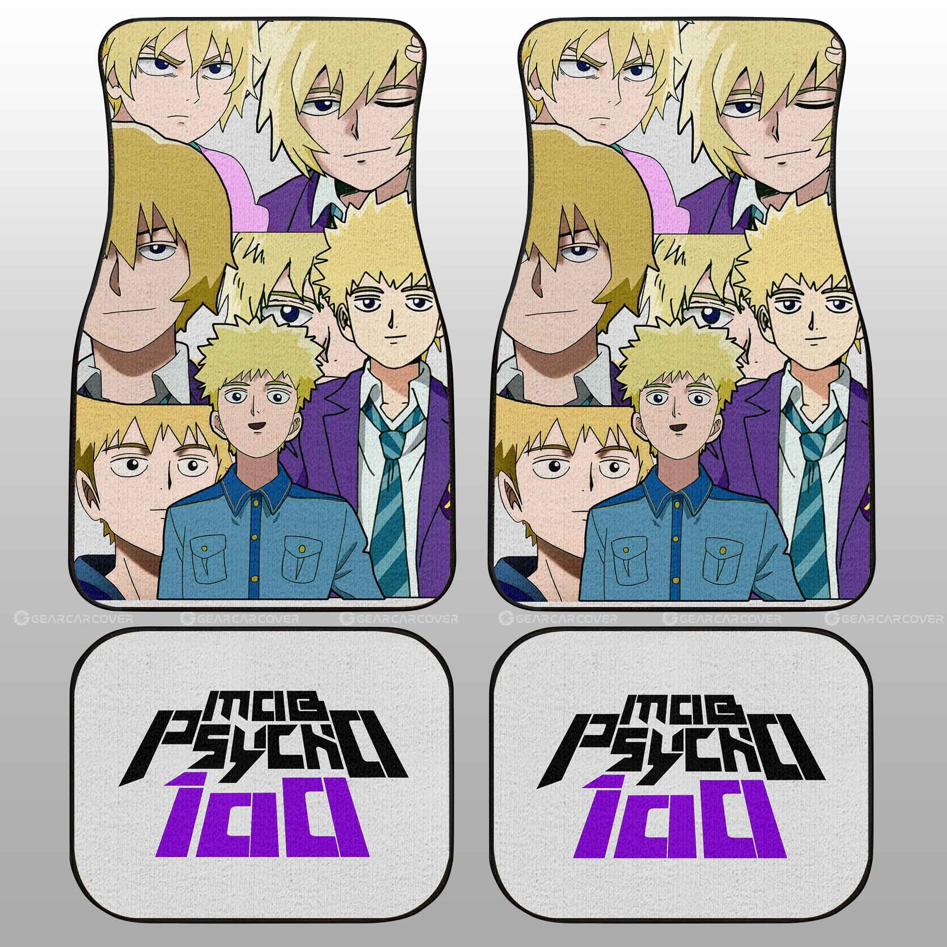 Teruki Hanazawa Car Floor Mats Custom Mob Psycho 100 Anime Car Accessories - Gearcarcover - 2