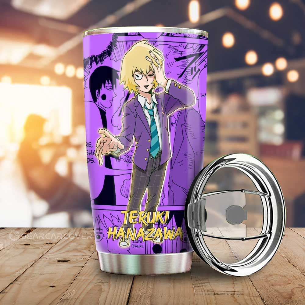 Teruki Hanazawa Tumbler Cup Custom Mob Pyscho 100 Anime Mix Manga - Gearcarcover - 1