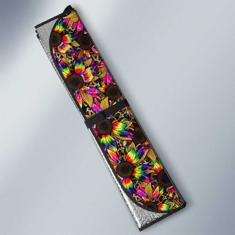 Tie Dye Sunflower Car Sunshade Custom Car Accessories - Gearcarcover - 3