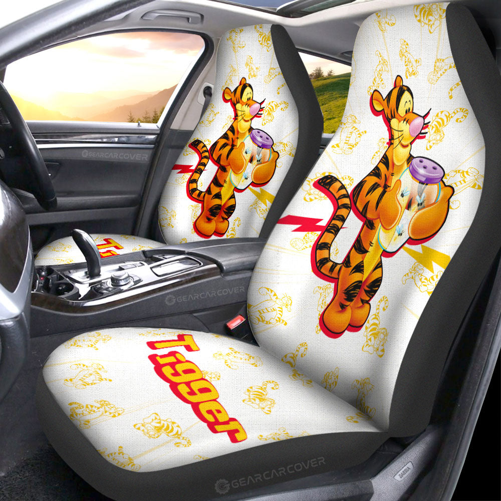 Tigger Car Seat Covers Custom Cartoon Car Accessories - Gearcarcover - 2