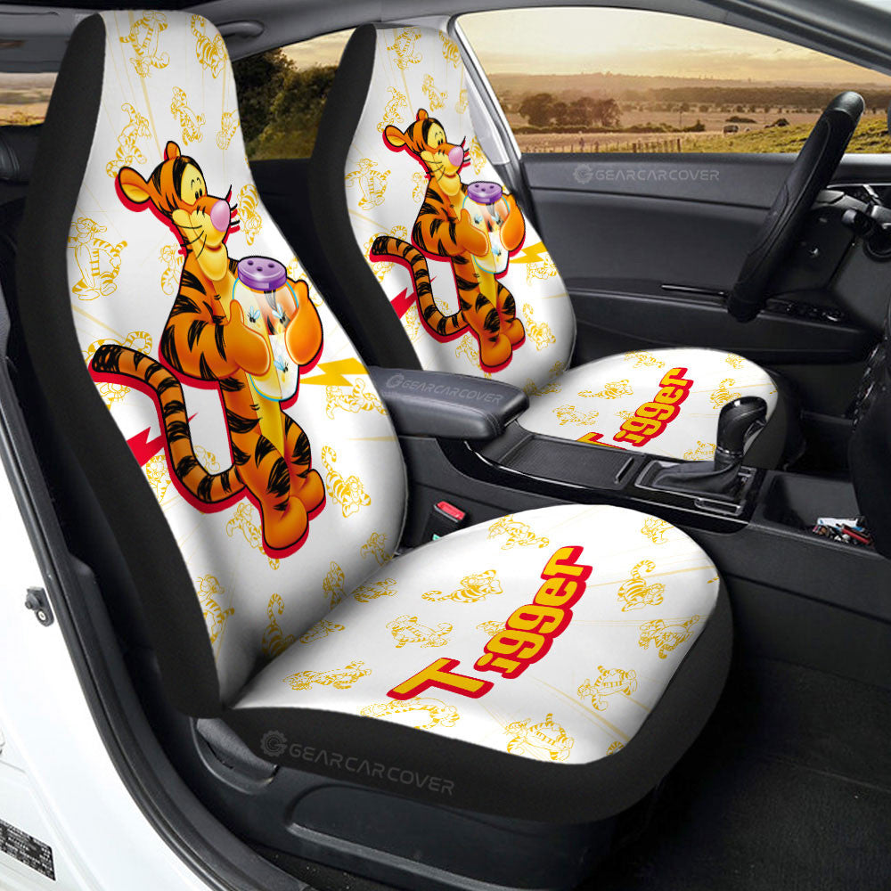 Tigger Car Seat Covers Custom Cartoon Car Accessories - Gearcarcover - 1