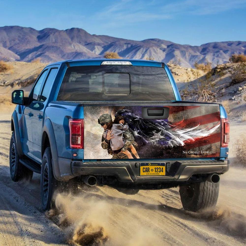 US Soldier Truck Tailgate Decal Custom US Flag Patriotic Car Accessories - Gearcarcover - 2