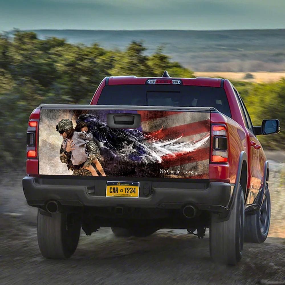 US Soldier Truck Tailgate Decal Custom US Flag Patriotic Car Accessories - Gearcarcover - 3