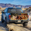 U.S Flag Horse Truck Tailgate Decal Custom Running Horse Car Accessories - Gearcarcover - 2