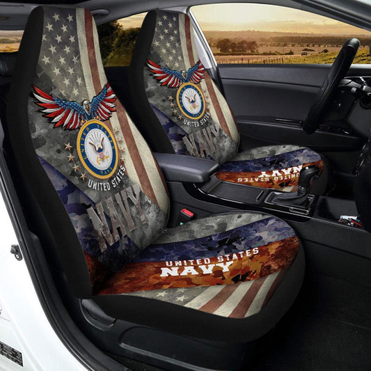 U.S Navy Car Seat Covers Custom US Military Car Interior Accessories - Gearcarcover - 2