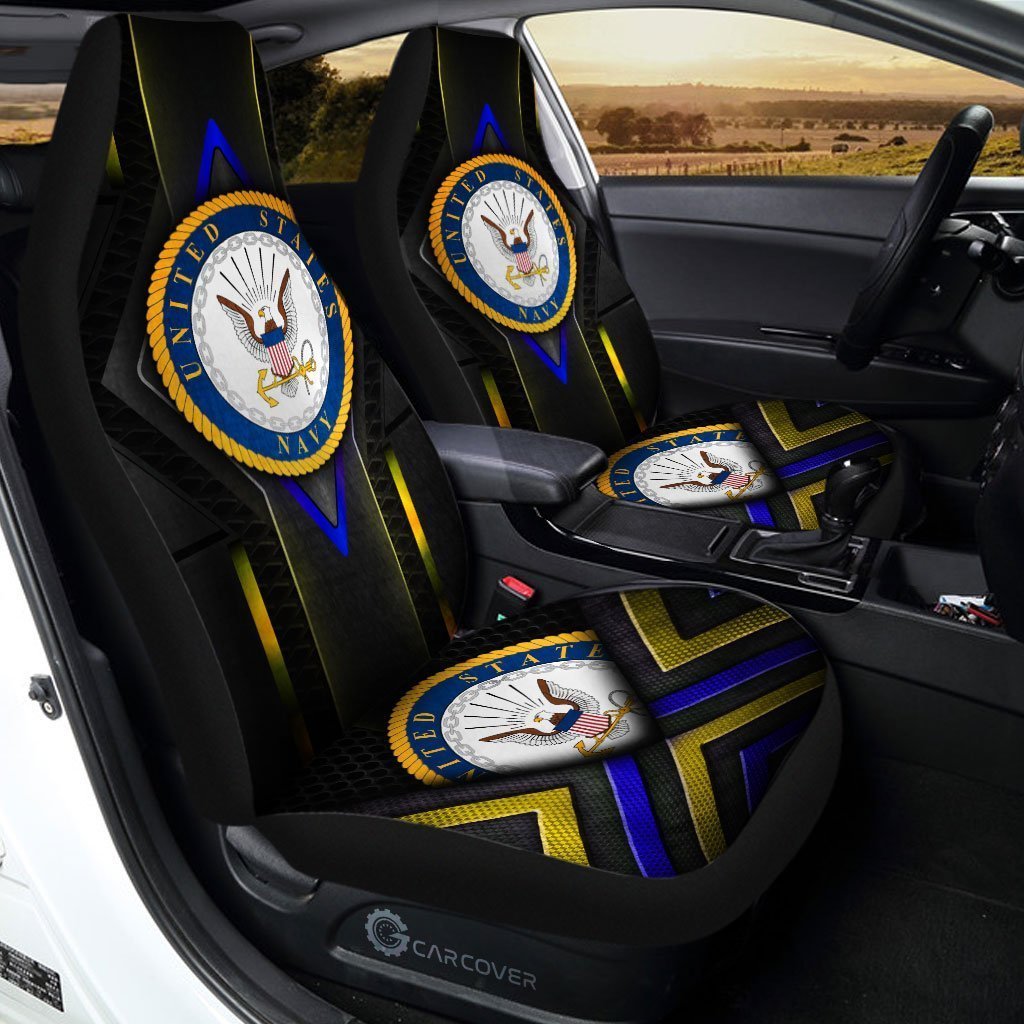 U.S Navy Car Seat Covers Custom USN Car Accessories Veteran Patriotic - Gearcarcover - 3