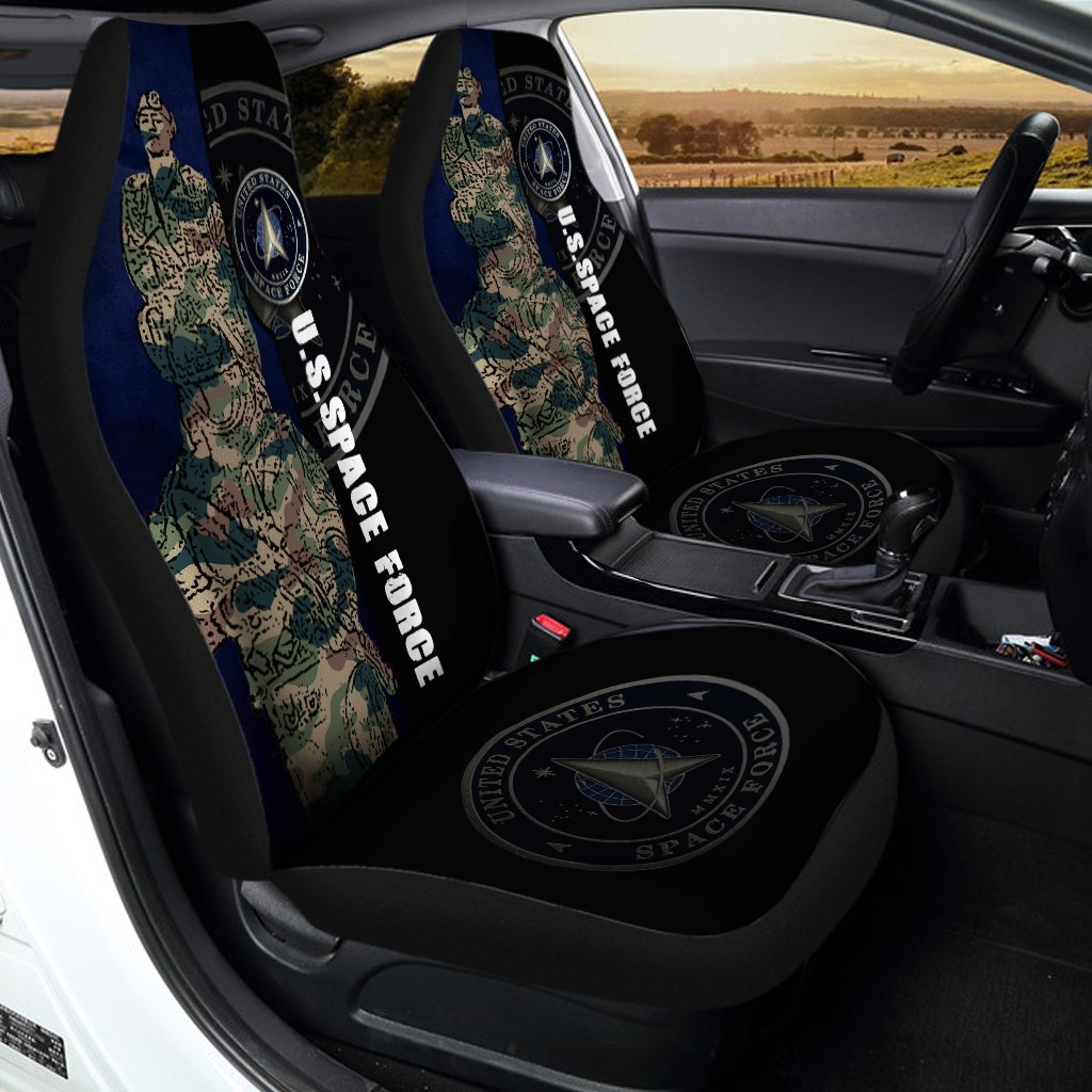U.S Space Force Car Seat Covers Custom USSF Car Accessories - Gearcarcover - 3