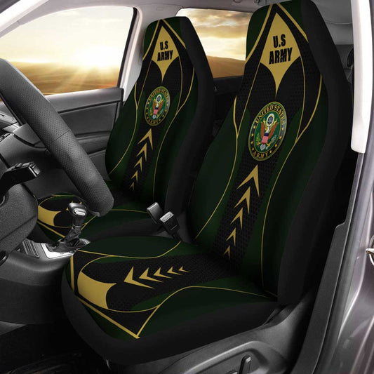 U.S. Army Car Seat Covers Custom For Veteran Patriotic Car Accessories - Gearcarcover - 1