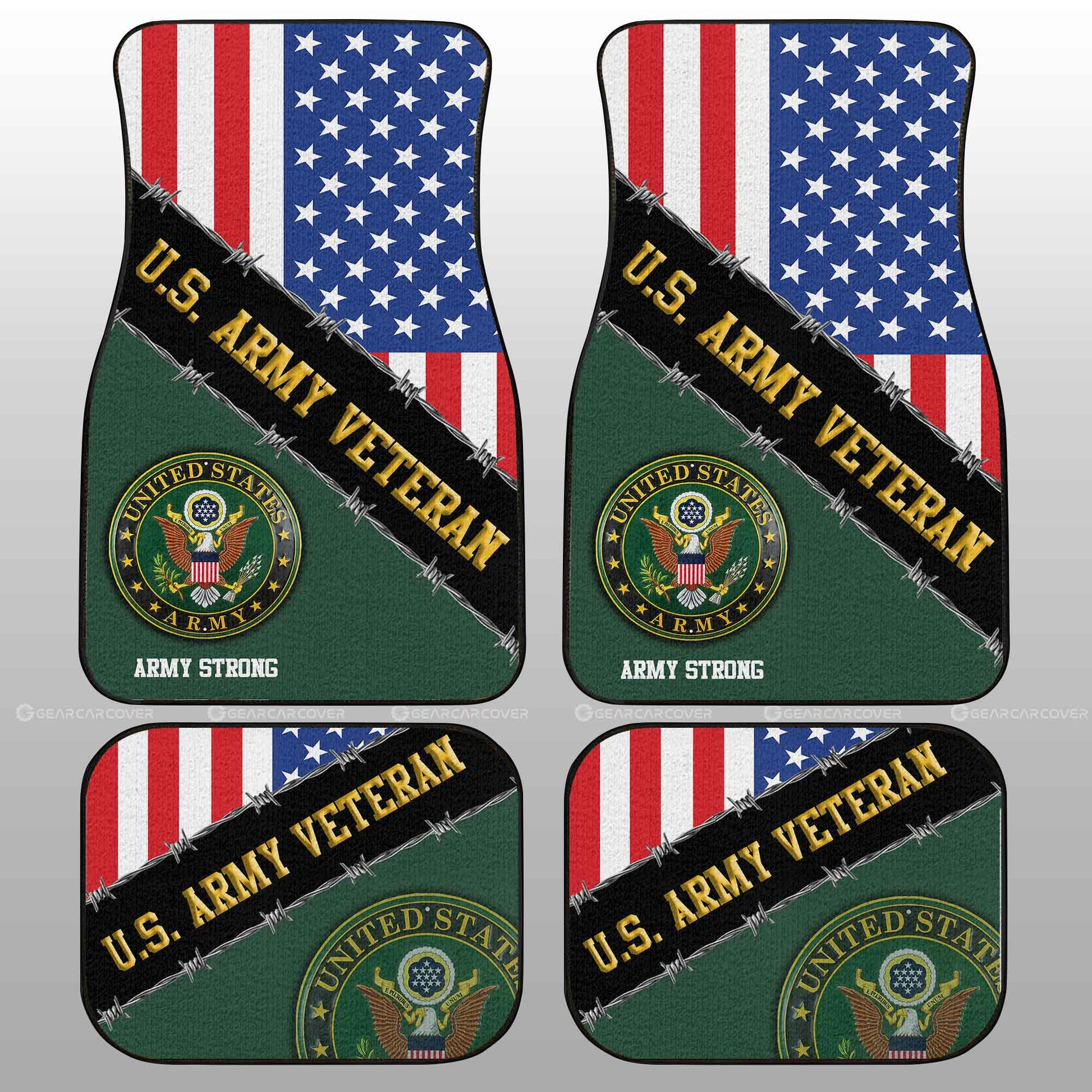 U.S. Army Veterans Car Floor Mats Custom United States Military Car Accessories - Gearcarcover - 2