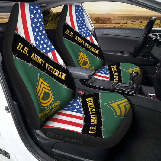 U.S. Army Veterans Car Seat Covers Custom United States Military Custom Car Accessories - Gearcarcover - 1