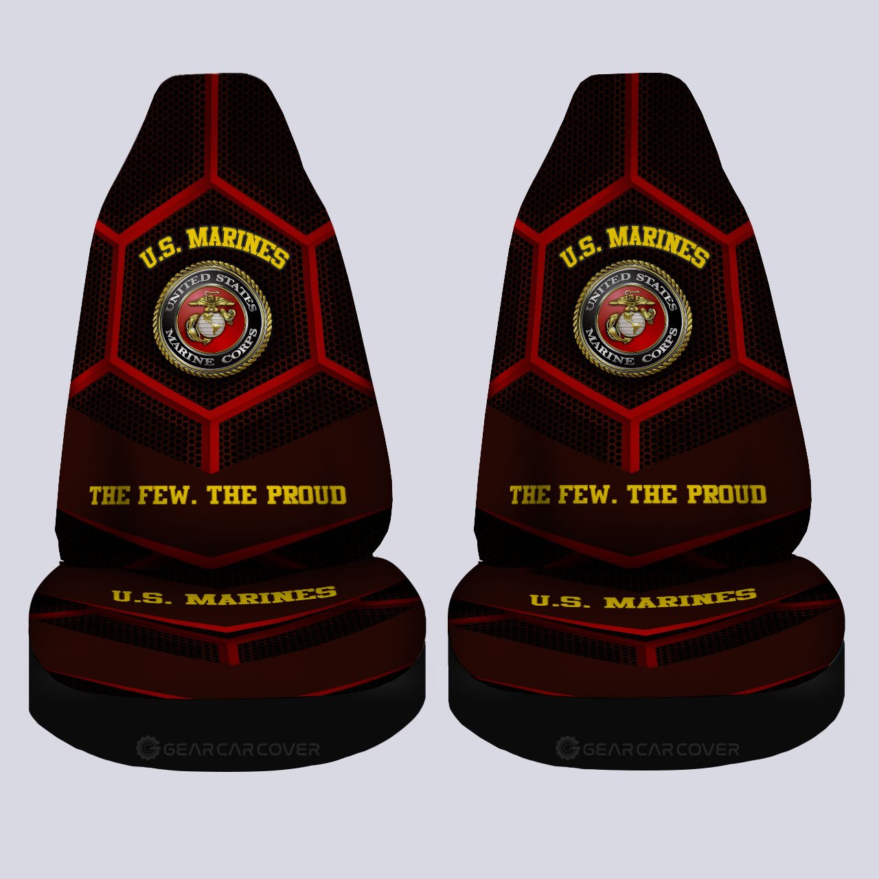 U.S. Marine Corps Car Seat Covers Custom US Military Car Accessories - Gearcarcover - 4