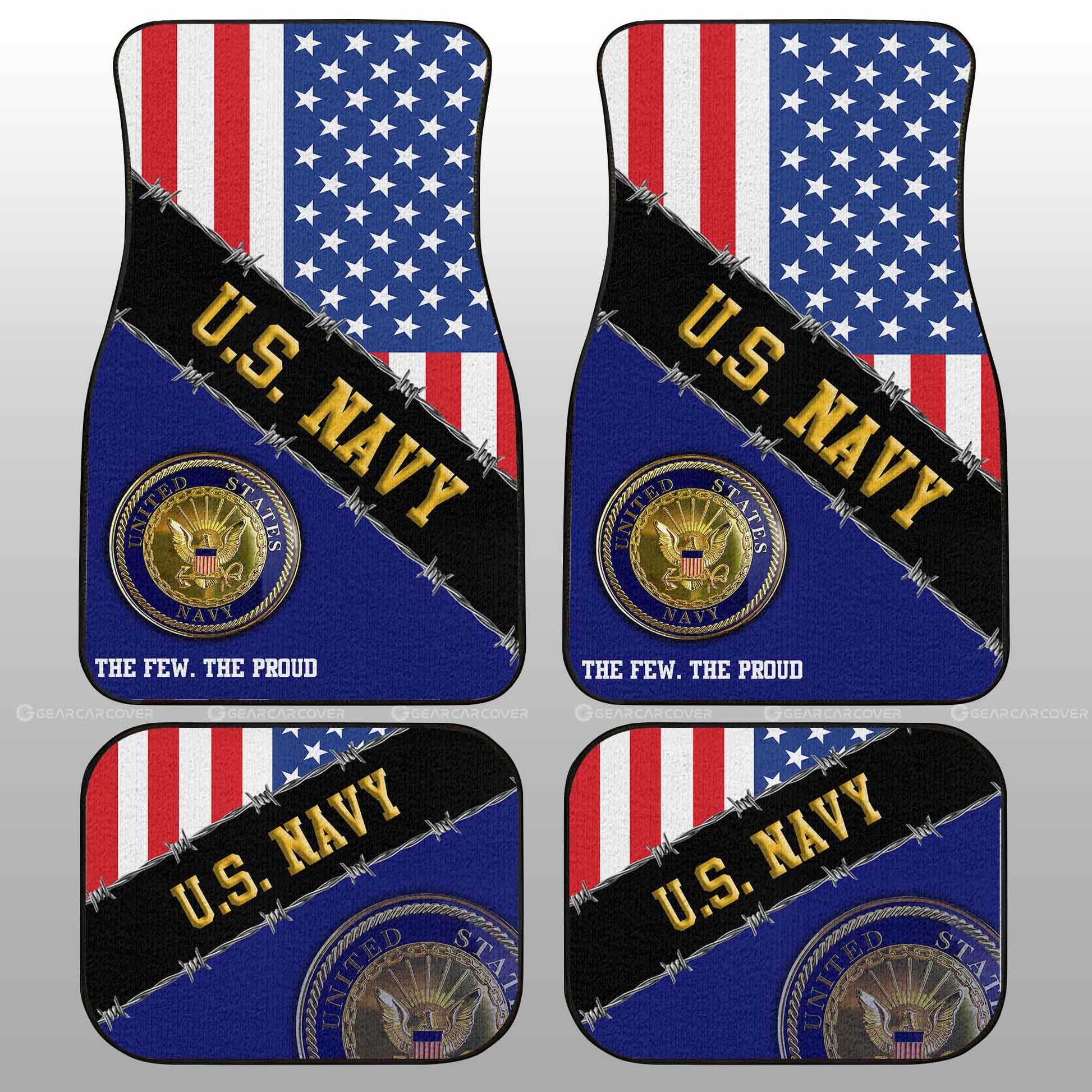 U.S. Navy Car Floor Mats Custom United States Military Car Accessories - Gearcarcover - 2