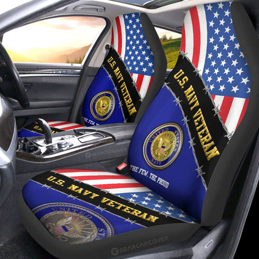 U.S. Navy Veterans Car Seat Covers Custom United States Military Car Accessories - Gearcarcover - 2