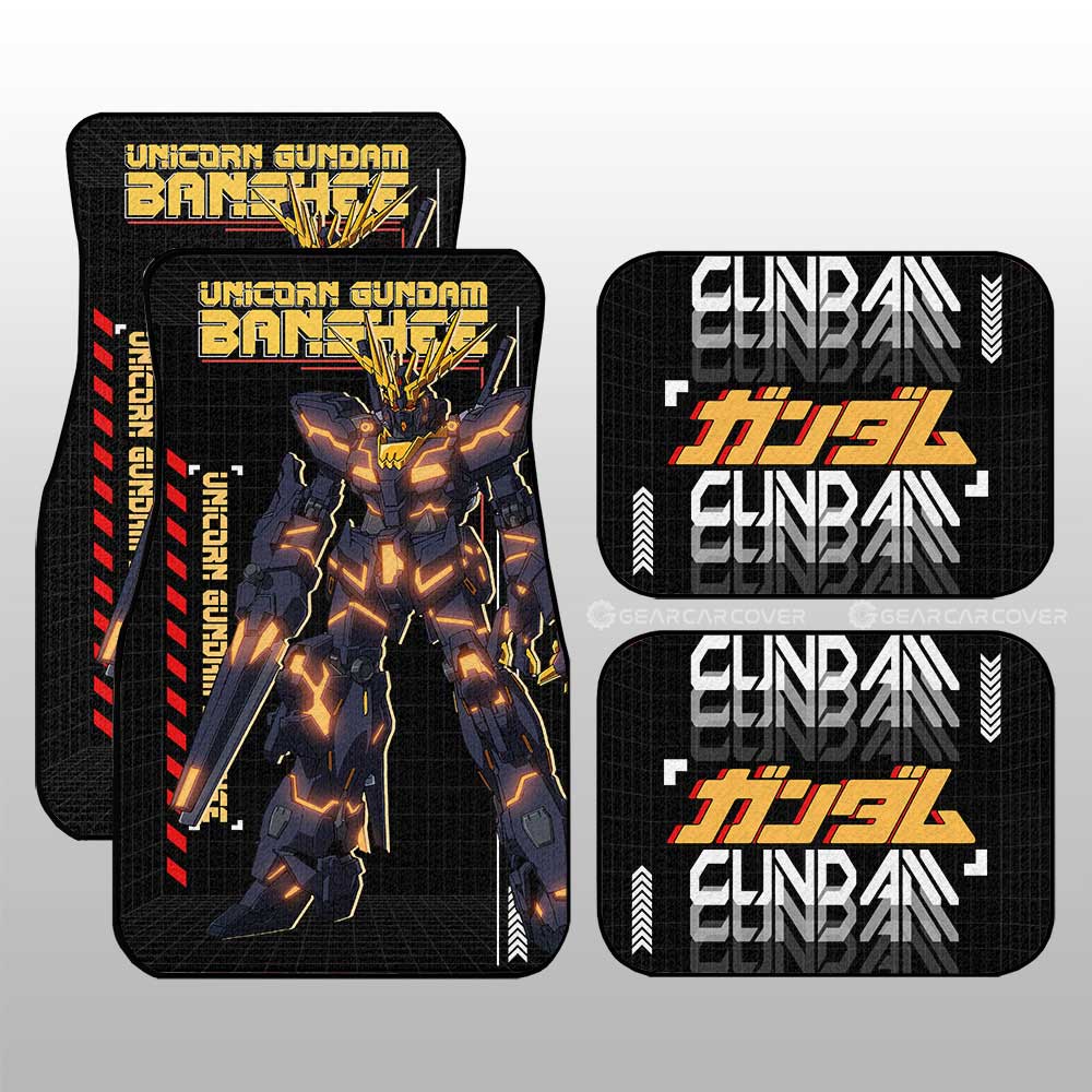 Unicorn Gundam Banshee Car Floor Mats Custom Gundam Anime Car Accessories - Gearcarcover - 3