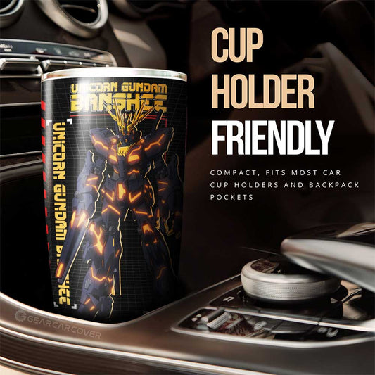 Unicorn Gundam Banshee Tumbler Cup Custom Gundam Anime Car Interior Accessories - Gearcarcover - 2