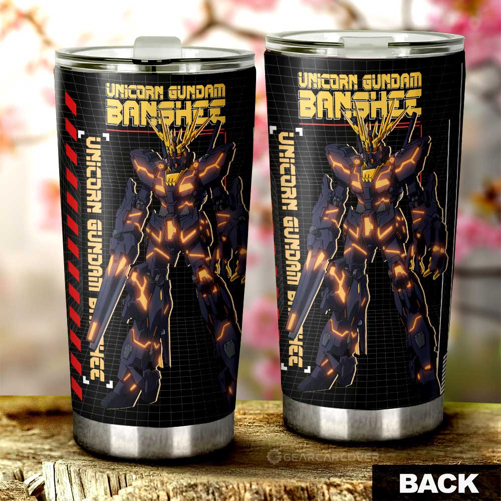 Unicorn Gundam Banshee Tumbler Cup Custom Gundam Anime Car Interior Accessories - Gearcarcover - 3