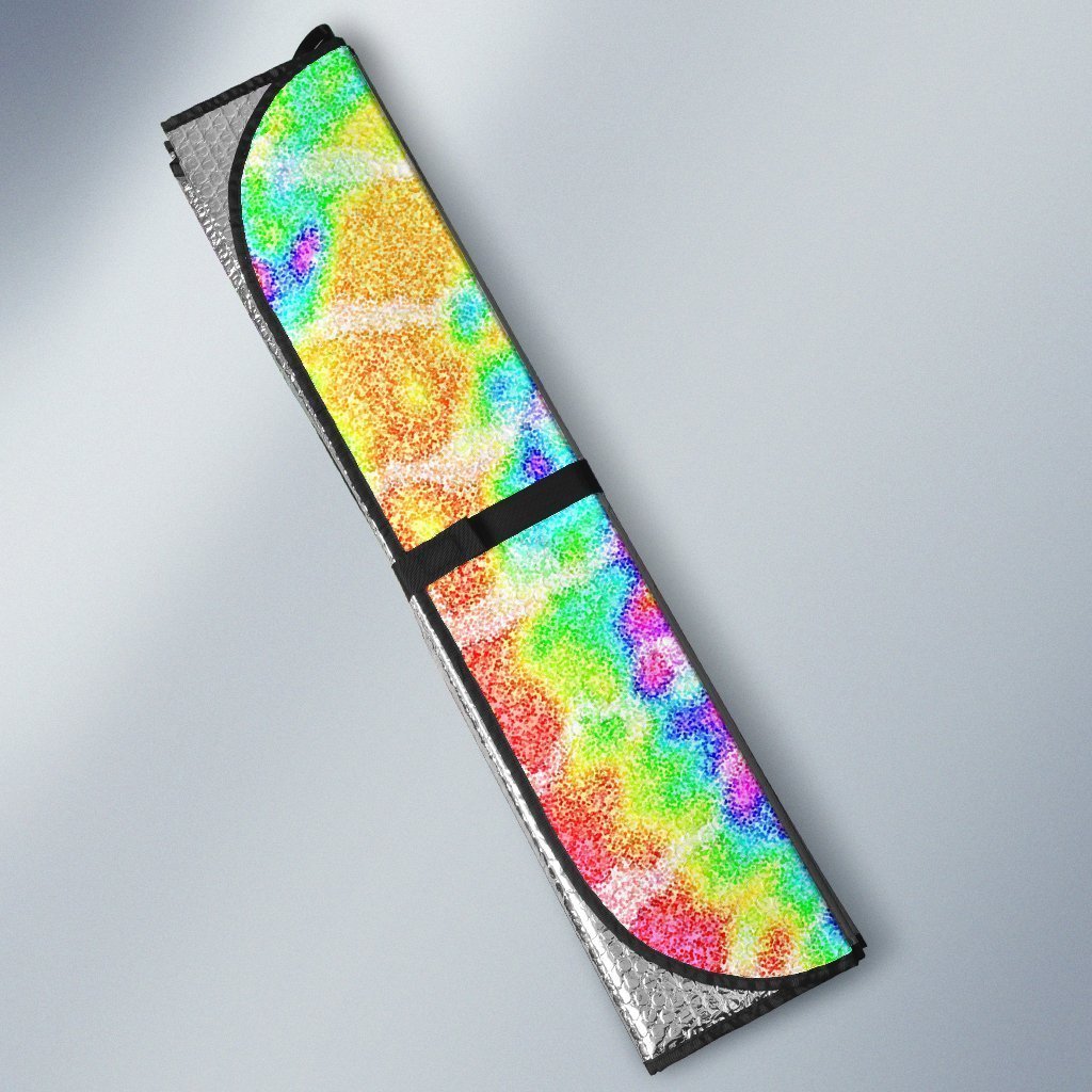 Unicorn Tie Dye Car Sunshade Custom Printed Hippie Car Accessories - Gearcarcover - 3