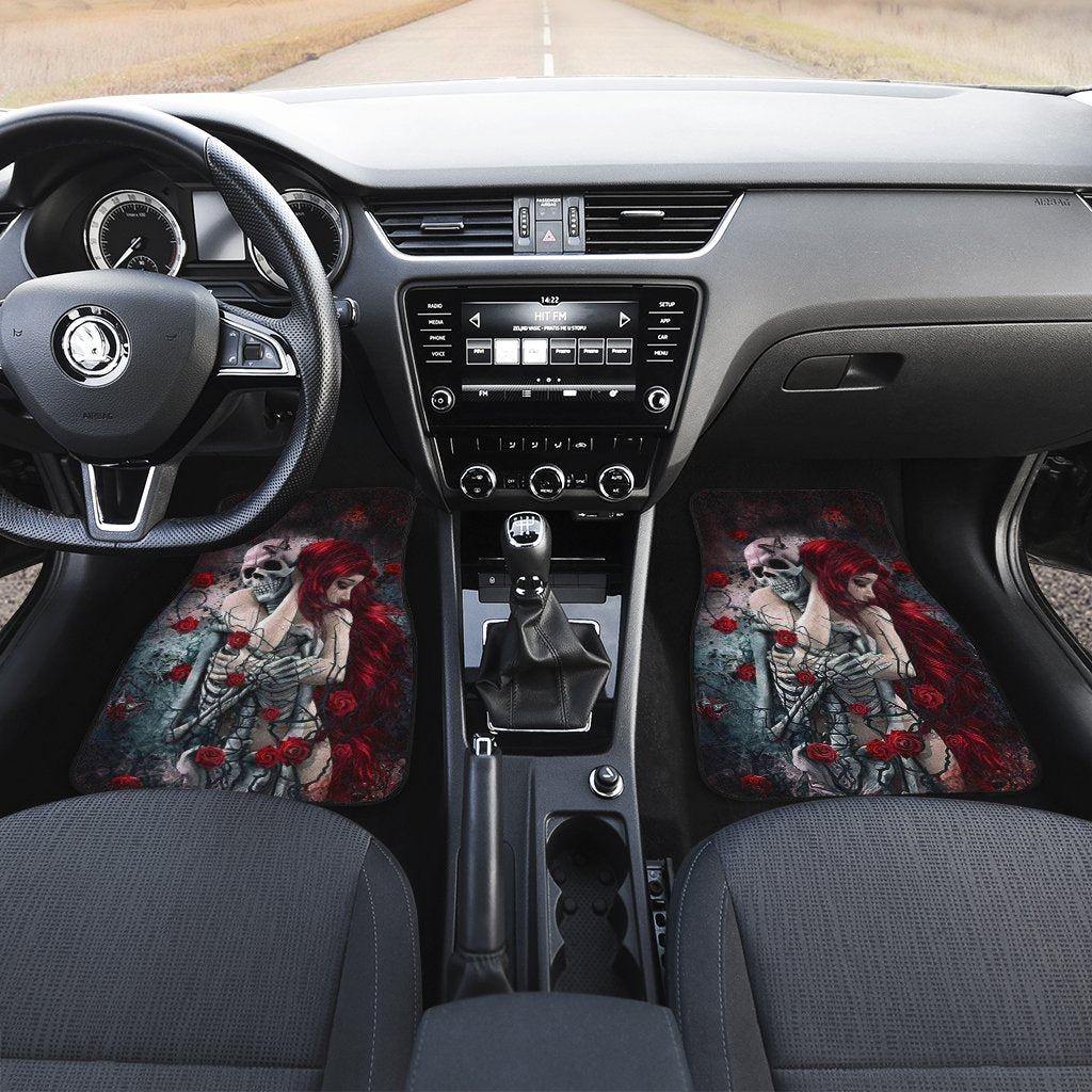 Until My Last Breath Car Floor Mats Custom Skull Girl Car Accessories - Gearcarcover - 3
