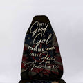 Us Flag Sunflower Car Seat Covers Custom Good Girl Car Accessories - Gearcarcover - 5