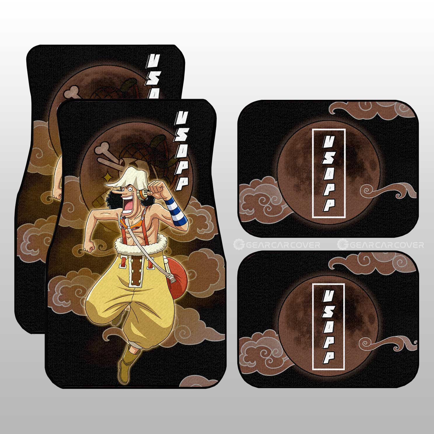 Usopp Car Floor Mats Custom Anime One Piece Car Accessories For Anime Fans - Gearcarcover - 1