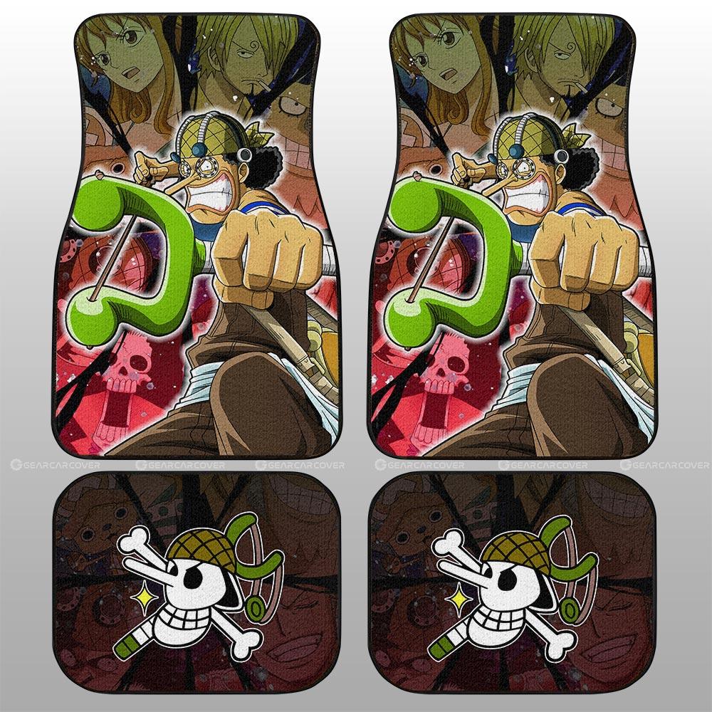 Usopp Car Floor Mats Custom One Piece Anime Car Accessories For Anime Fans - Gearcarcover - 2