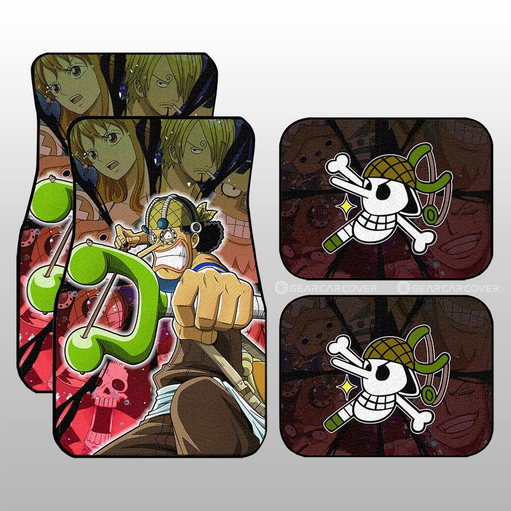 Usopp Car Floor Mats Custom One Piece Anime Car Accessories For Anime Fans - Gearcarcover - 1