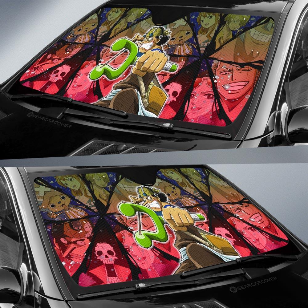 Usopp Car Sunshade Custom One Piece Anime Car Accessories For Anime Fans - Gearcarcover - 2