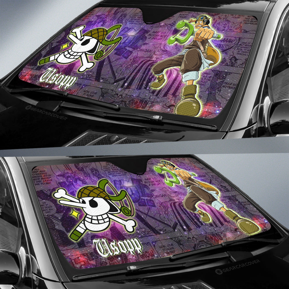Usopp Car Sunshade Custom One Piece Anime Car Accessories Manga Galaxy Style - Gearcarcover - 2
