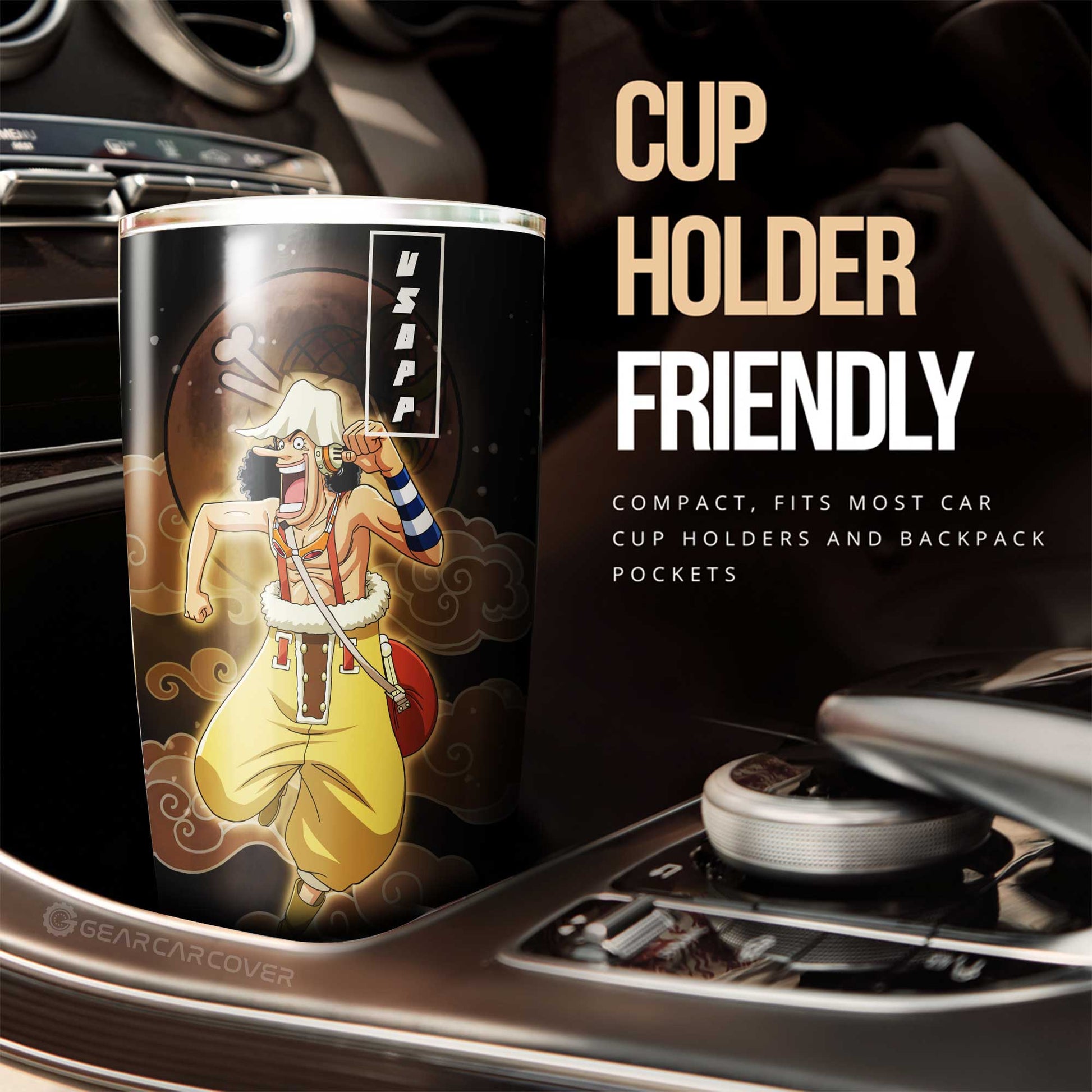 Usopp Tumbler Cup Custom Anime One Piece Car Accessories For Anime Fans - Gearcarcover - 2