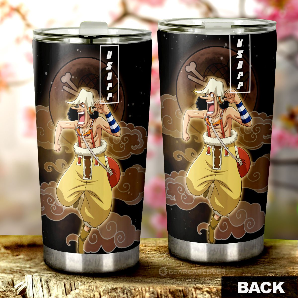 Usopp Tumbler Cup Custom Anime One Piece Car Accessories For Anime Fans - Gearcarcover - 3