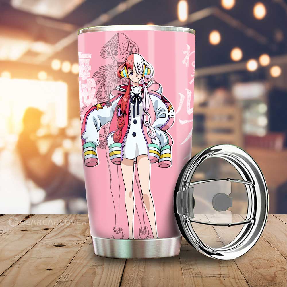 Uta And Shanks Tumbler Cup Custom One Piece Red Anime Car Interior Accessories - Gearcarcover - 3