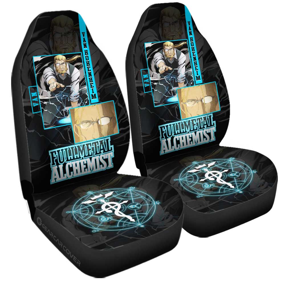 Van Hohenheim Car Seat Covers Custom Fullmetal Alchemist Anime - Gearcarcover - 3