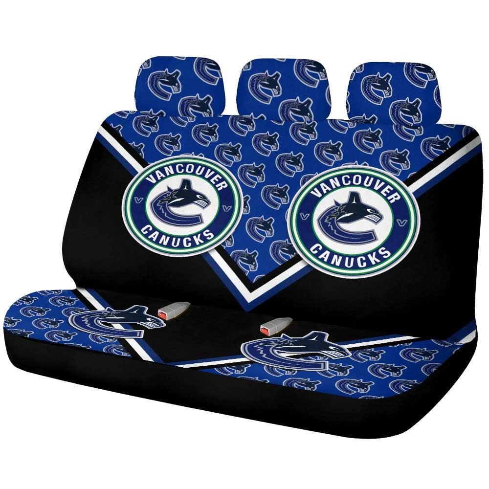 Vancouver Canucks Car Back Seat Cover Custom Car Accessories For Fans - Gearcarcover - 1