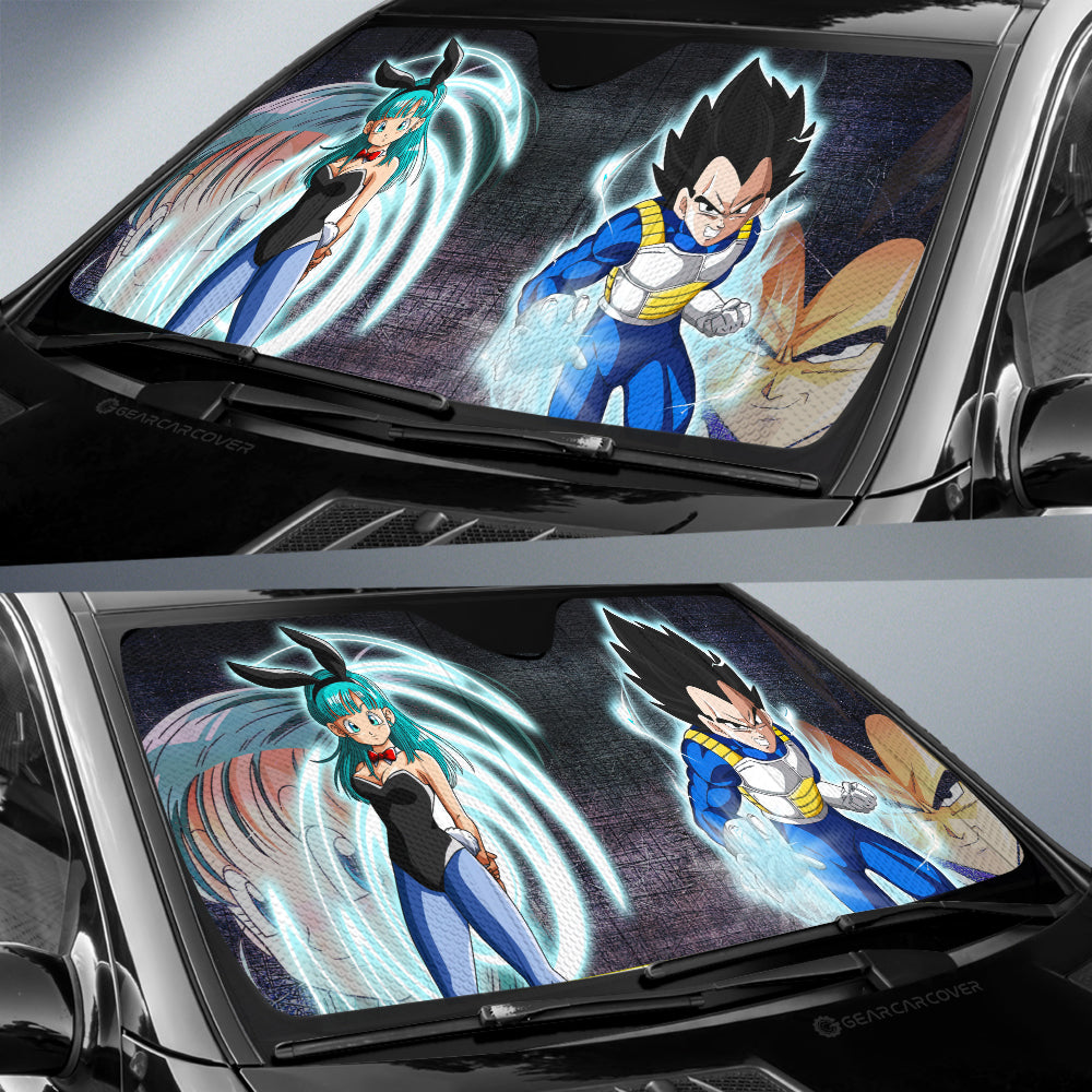 Vegeta And Bulma Car Sunshade Custom Dragon Ball Anime Car Interior Accessories - Gearcarcover - 3