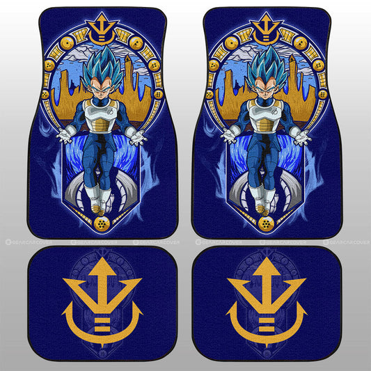 Vegeta Blue Car Floor Mats Custom Dragon Ball Car Interior Accessories - Gearcarcover - 1