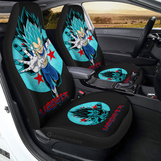 Vegeta Blue Car Seat Covers Custom Dragon Ball Anime Car Accessories - Gearcarcover - 2