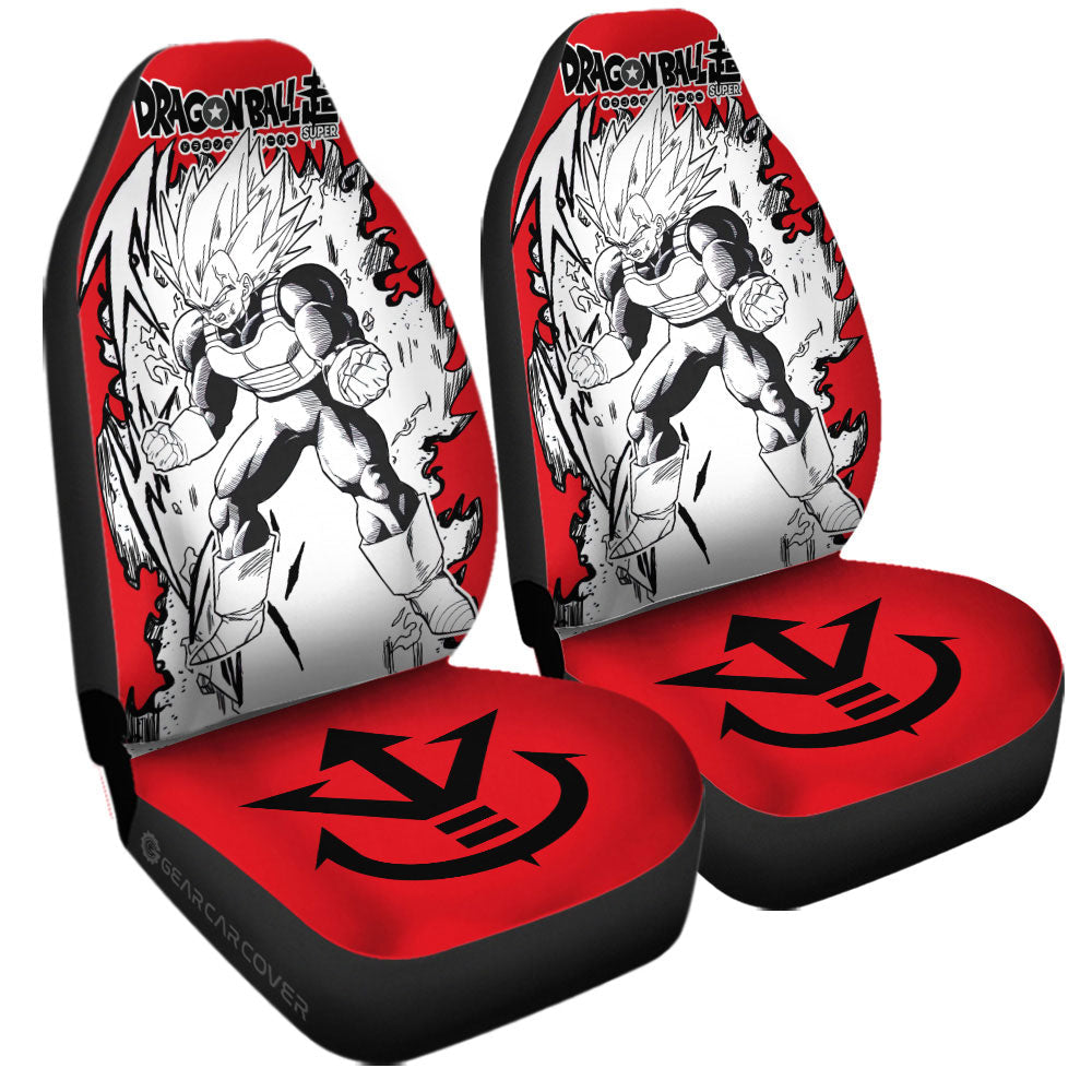 Vegeta Blue Car Seat Covers Custom Dragon Ball Anime Car Accessories Manga Style For Fans - Gearcarcover - 3