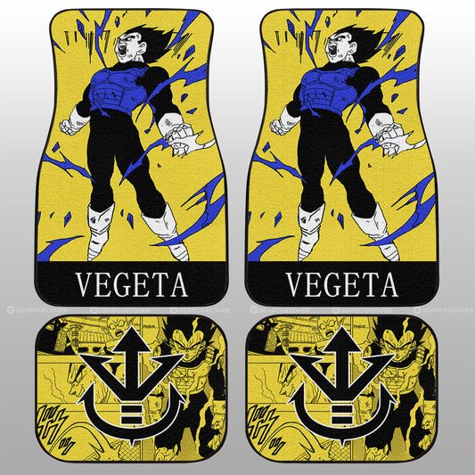 Vegeta Car Floor Mats Custom Dragon Ball Anime Manga Color Style - Gearcarcover - 2