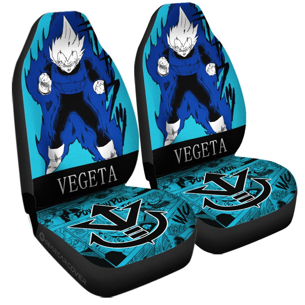 Vegeta Car Seat Covers Custom Dragon Ball Anime Manga Color Blue - Gearcarcover - 3