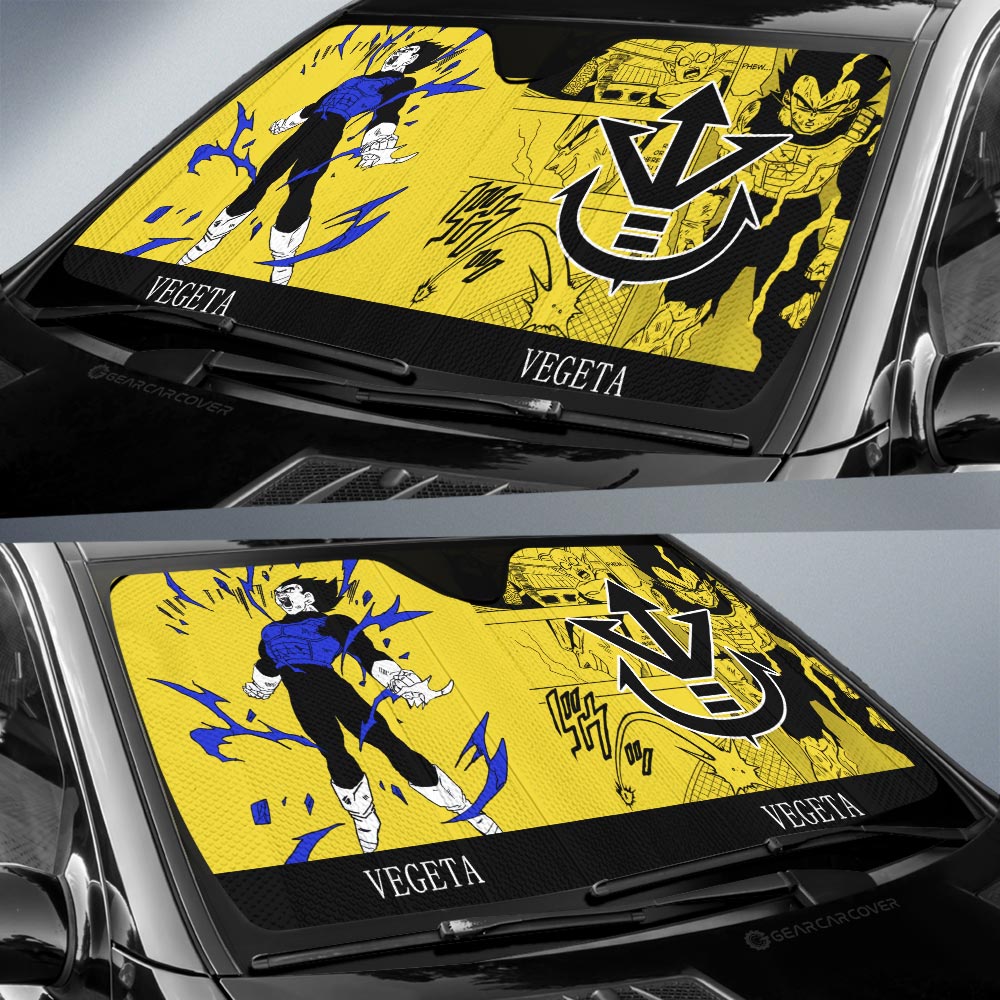 Vegeta Car Sunshade Custom Dragon Ball Anime Manga Color Style - Gearcarcover - 2